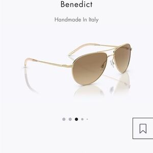 Oliver Peoples Benedict Gold Sunglasses